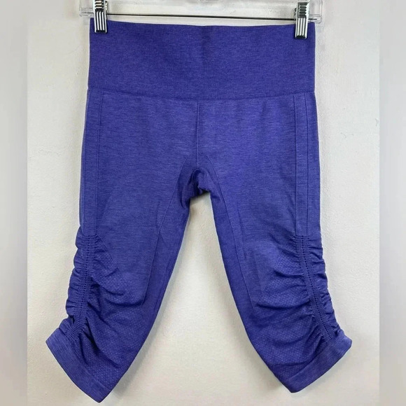 Lululemon In The Flow Crop II Heathered Purple Leggings Size 6 - Picture 7 of 16